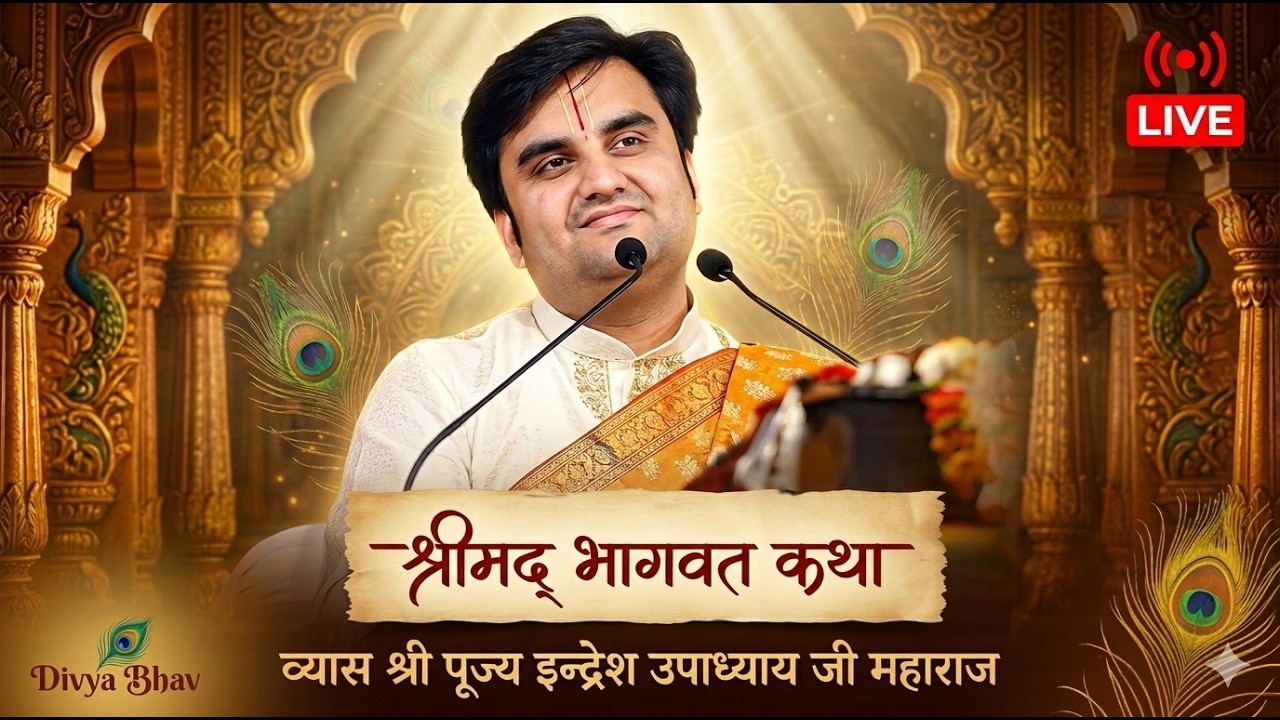🔴 LIVE भागवत कथा | Indresh Upadhyay Ji Maharaj | Shrimad Bhagwat Katha
