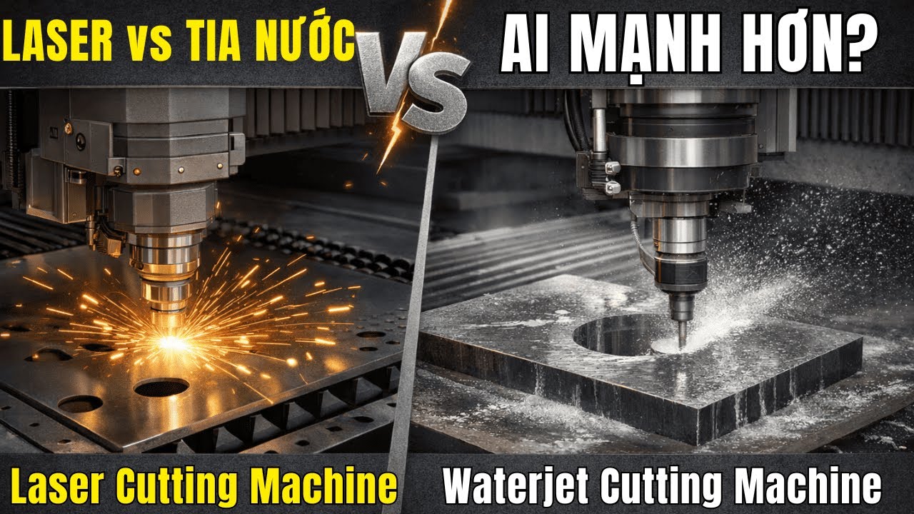 Máy Cắt Laser vs Máy Cắt Tia Nước: Công Nghệ Nào Thực Sự Cắt Tốt Hơn?