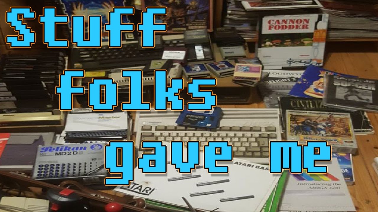 Stuff Folks gave me - Giant loot gift (incl. Atari 600 XL and Amiga 600)