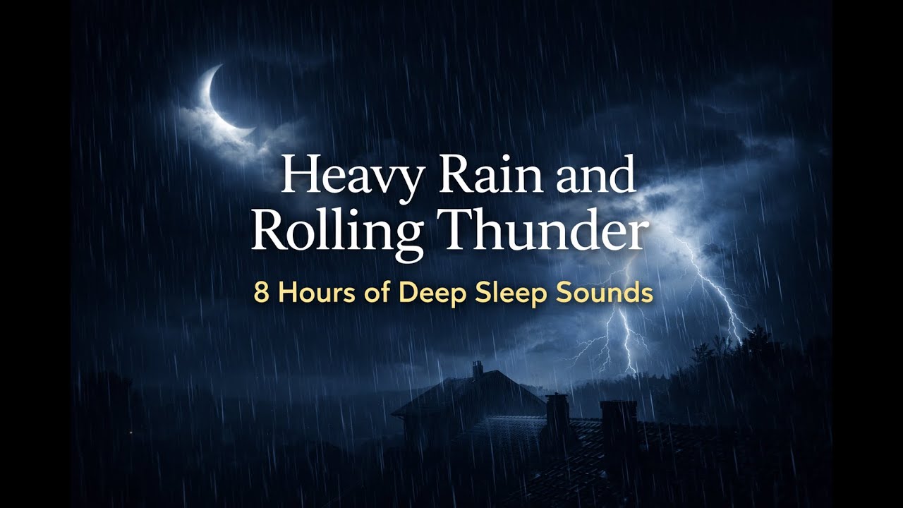 Heavy Rain and Rolling Thunder – 8 Hours of Deep Sleep Sounds