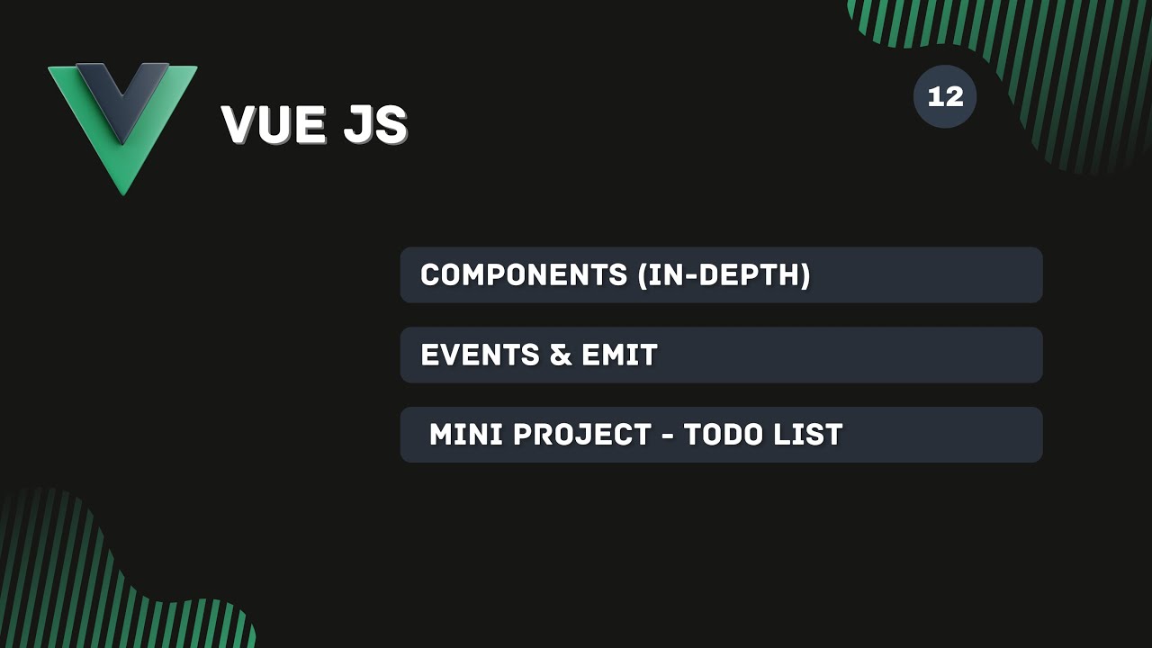 Vue JS 3 in Hindi #12 Events and emit | Todo list in vue js