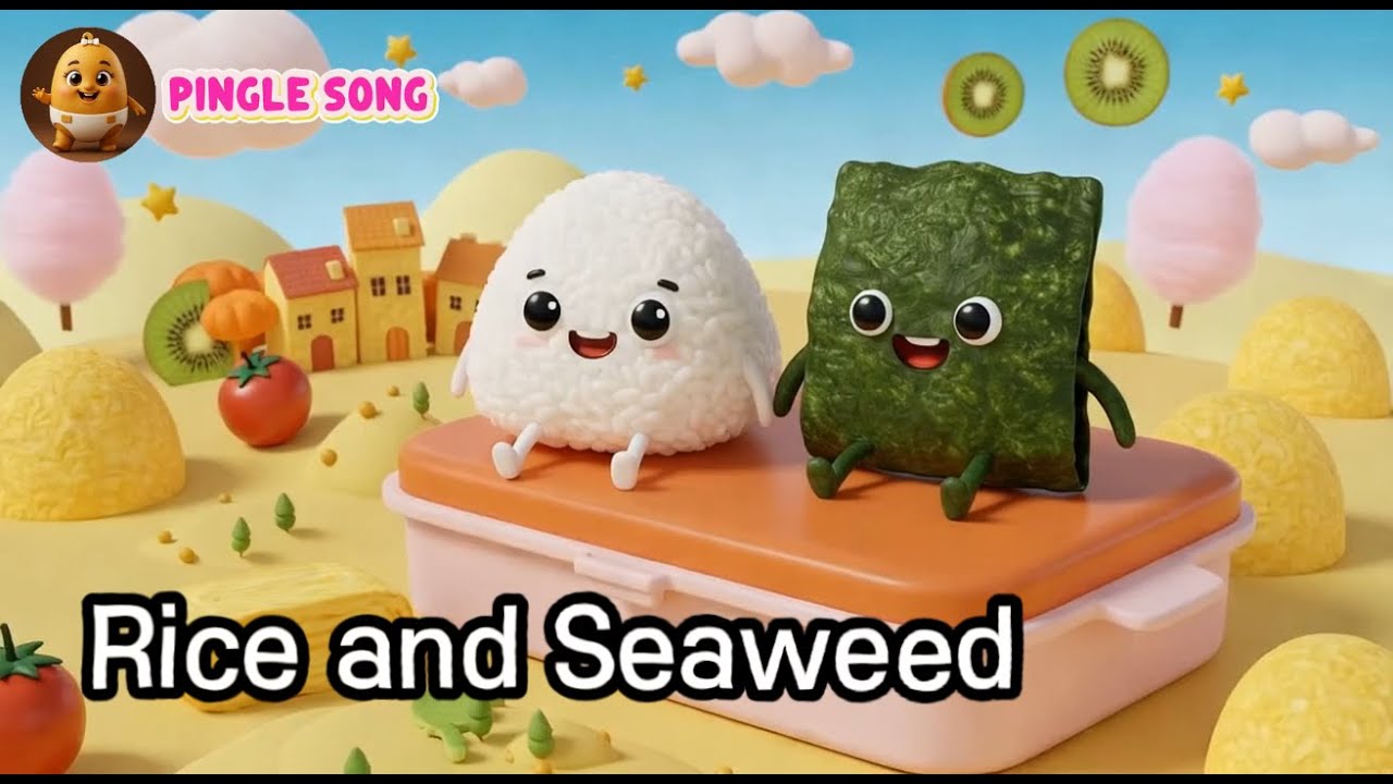 Rice and Seaweed Song | Fun Food Song for Kids Ages 3-5 🎵| Pingle Song – Global Kids Songs