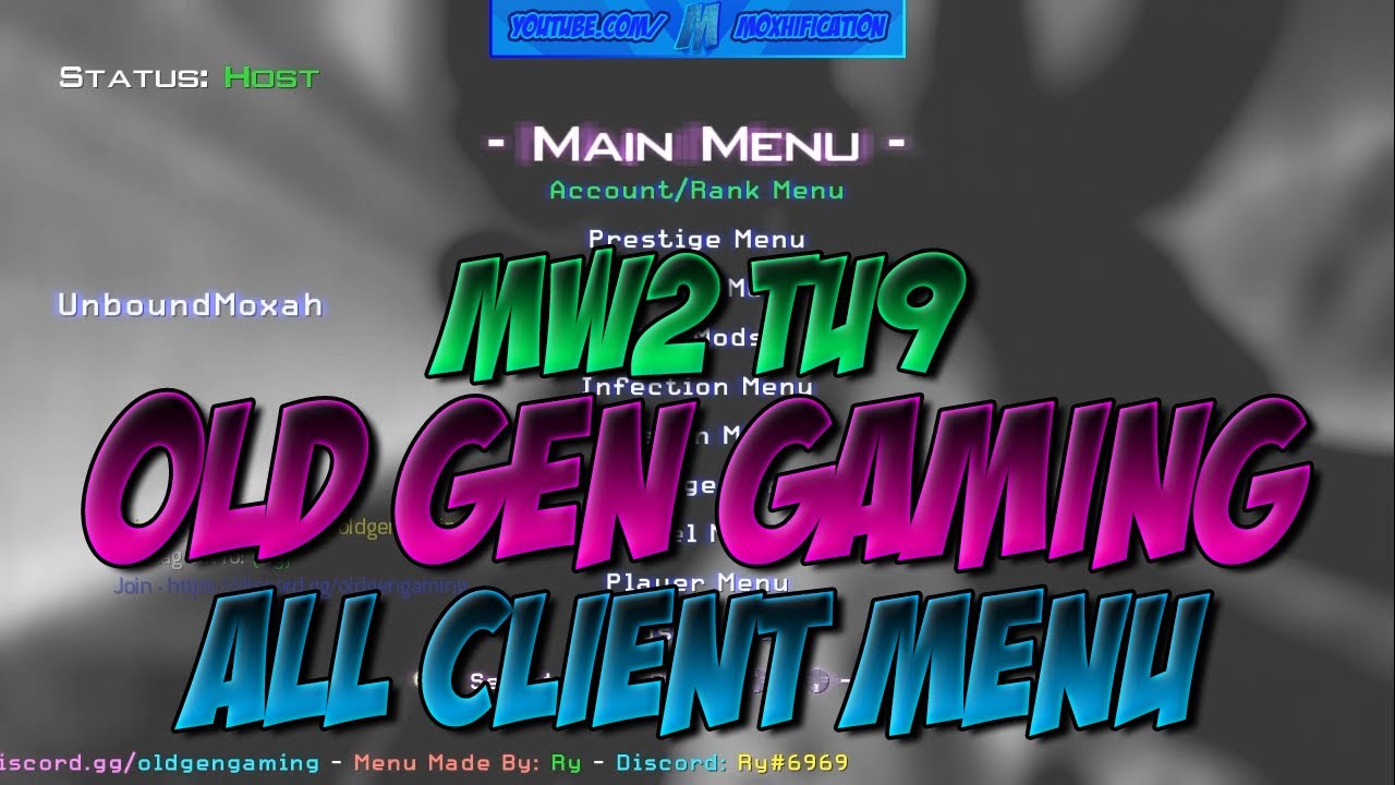 MW2 | TU9 | Old Gen Gaming All Client Mod Menu | +Download
