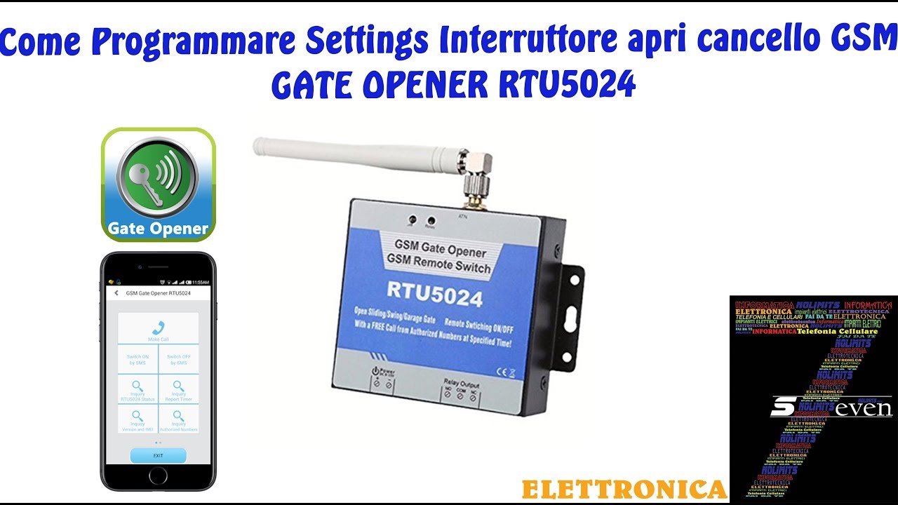 Come Programmare Settings Interruttore apri cancello GSM GATE OPENER RTU5024
