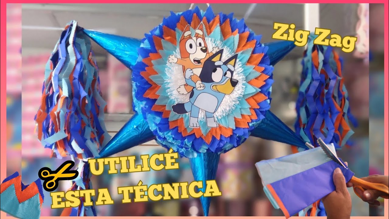 Decorando PIÑATA con picos / Piñata bluey y bingo