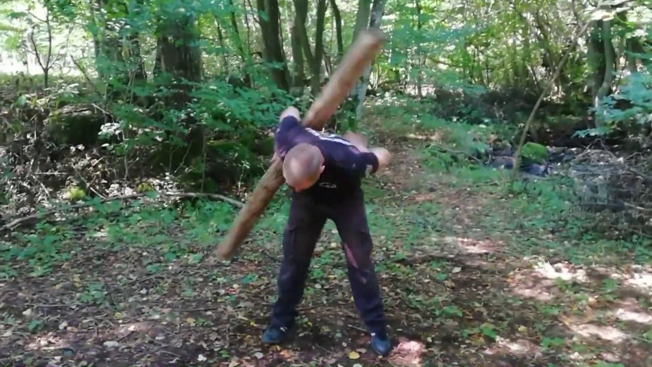 Basic exercise with a log (Rrussian Martial Art)