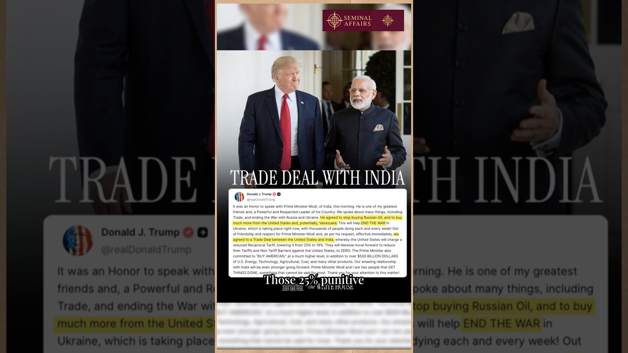 US Cuts India Tariff to 18% — Washington Had No Choice