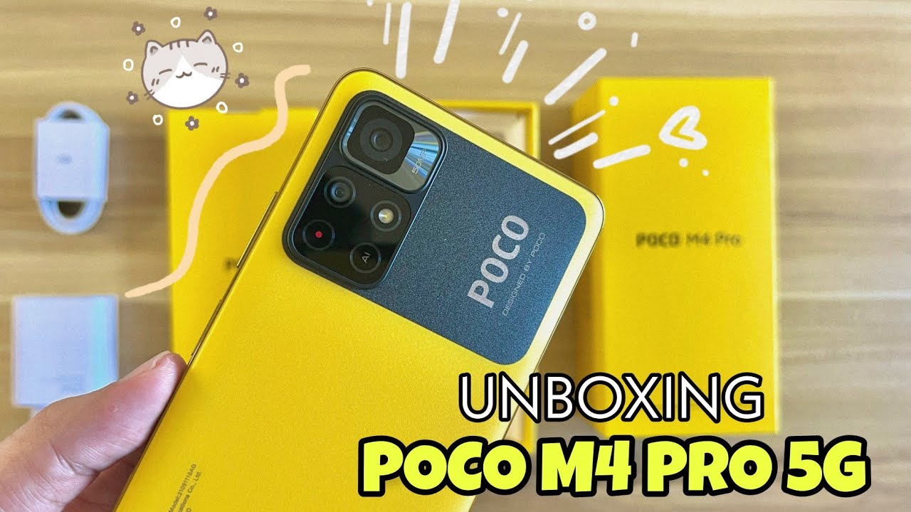 Poco M4 Pro 5G Yellow | Unboxing *aesthetic* 💕 ( camera, video, sound test)