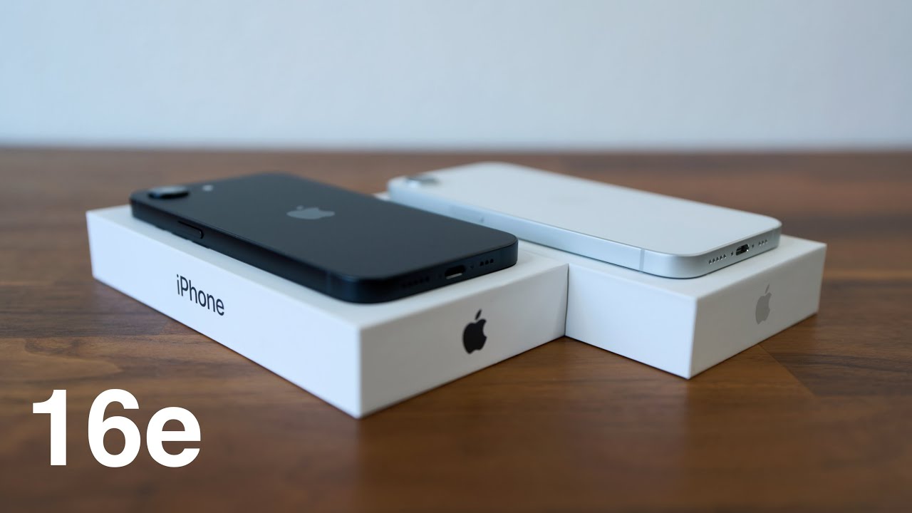 iPhone 16e Black and White Unboxing