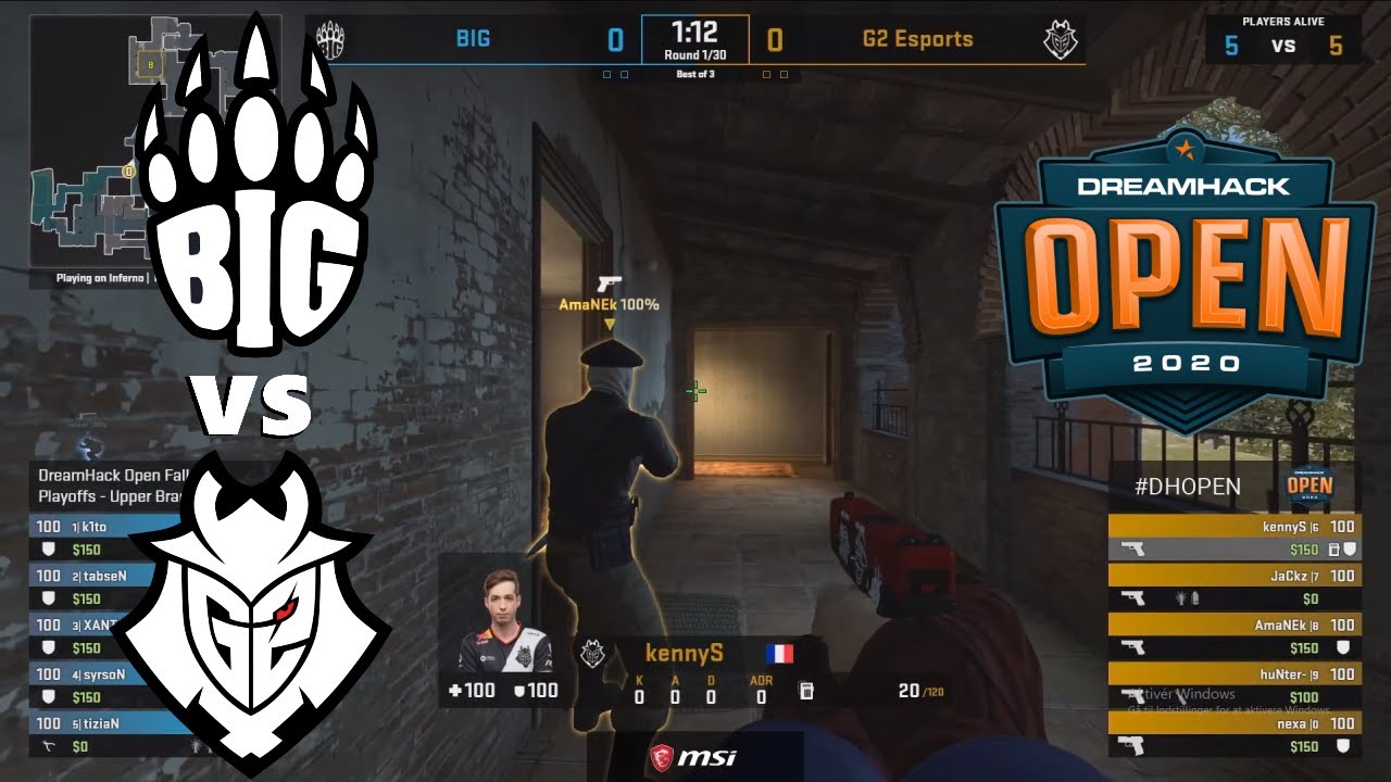 BIG vs G2 - Dreamhack Open 2020 - highlights - CS:GO