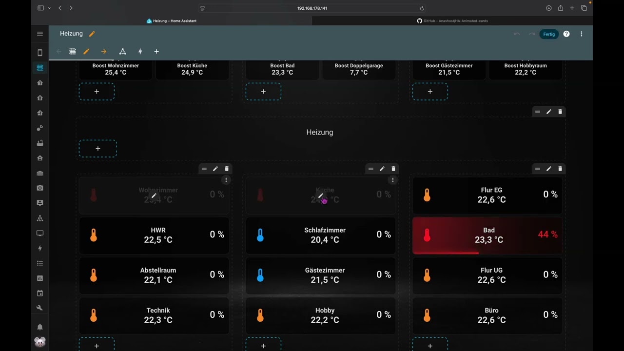 Update Technology Dashboard Home Assistant - Animated Heating Maps with Code Example Part 4