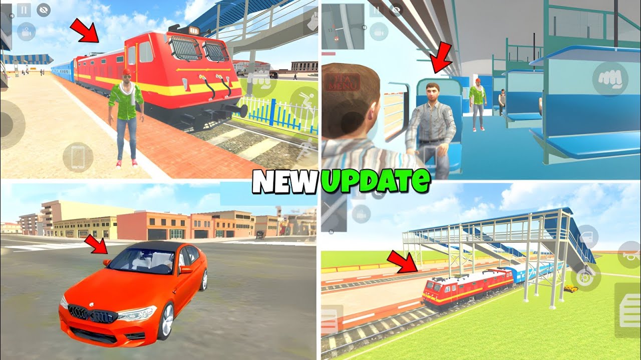 Indian theft auto simulator New Update 🤯 Train+Railway Station And All New Secret Futures
