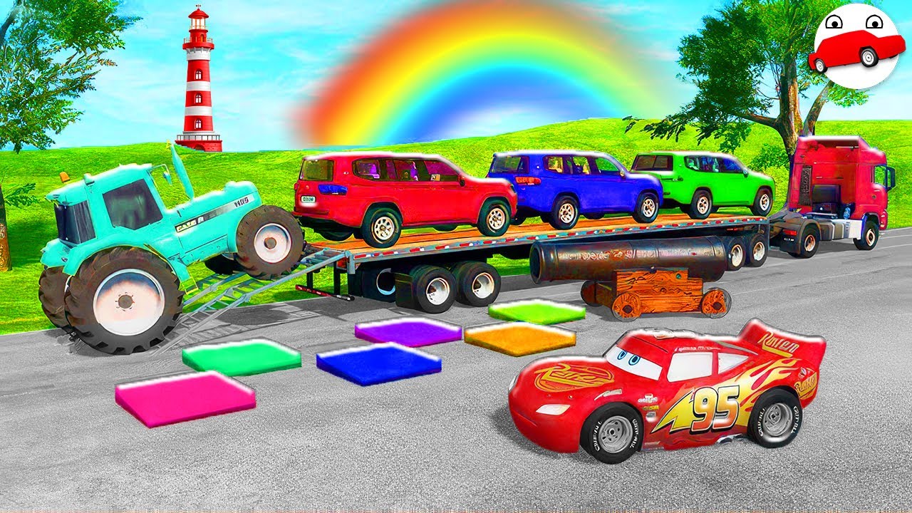 Realistic Transport Truck Convoy vs Speed Bumps – Fleet Crash Test – Beamng Drive EP.11 🛻