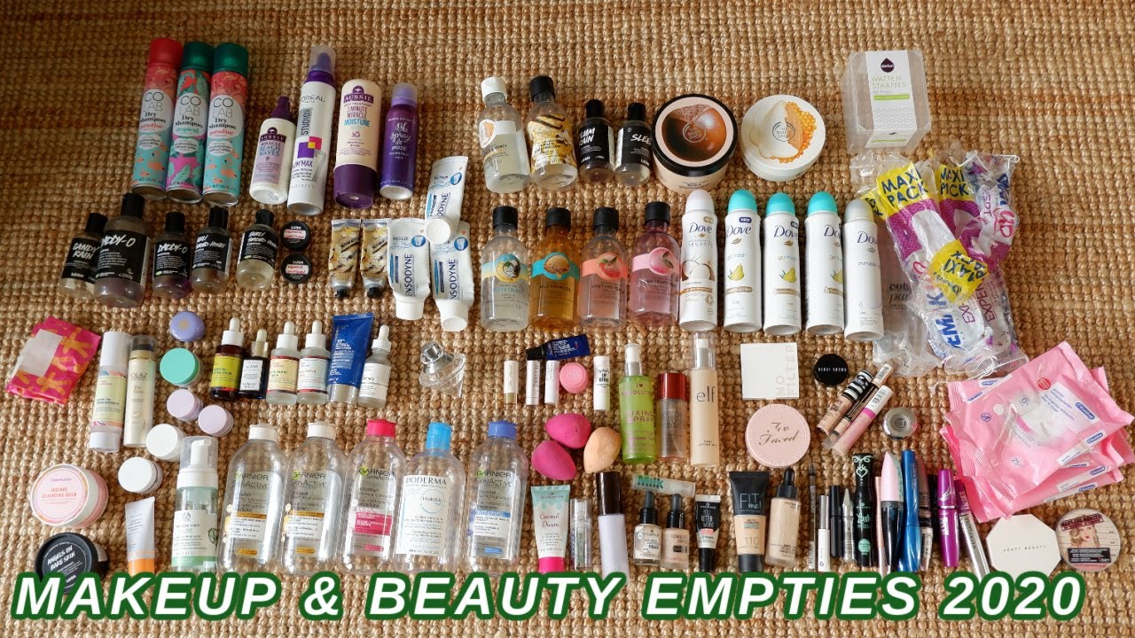 2020 BEAUTY & MAKEUP EMPTIES // All the products I used up in 2020