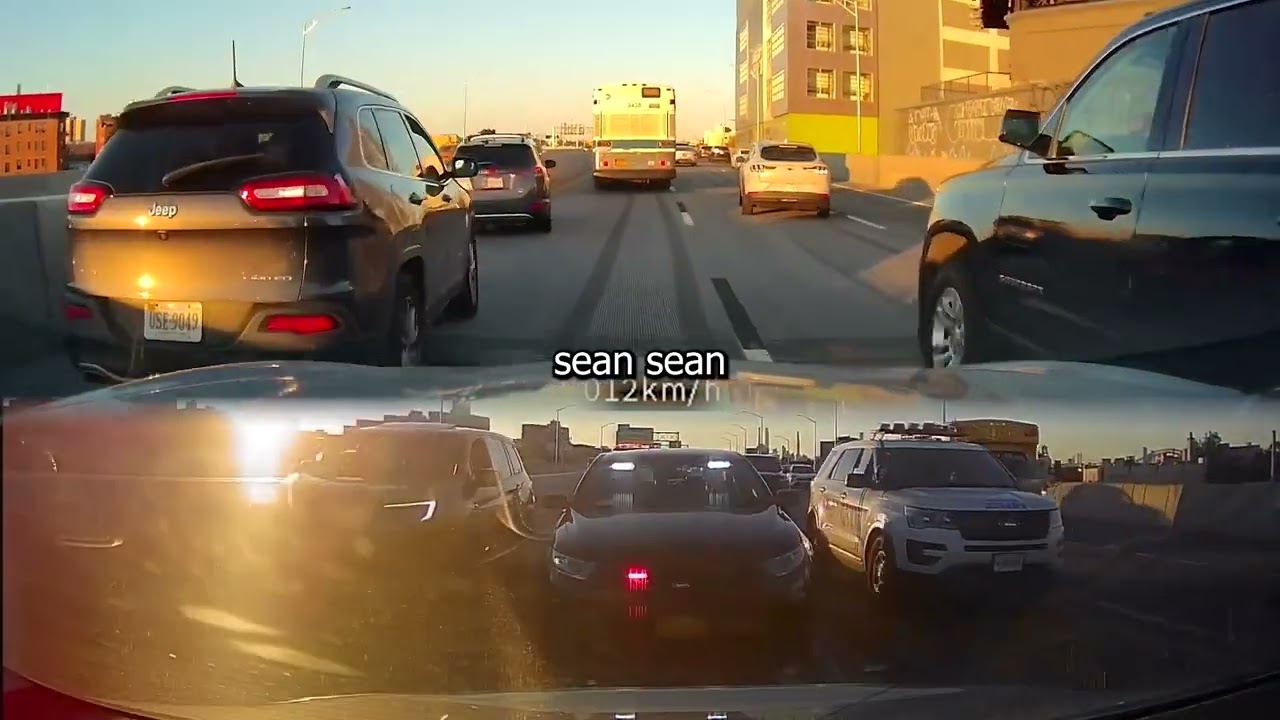 WILD Police chase through New York TRAFFIC!