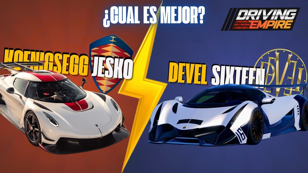 🚗💨 Koenigsegg Jesko VS Devel Sixteen - Driving Empire 🔥 ¿Quién gana?