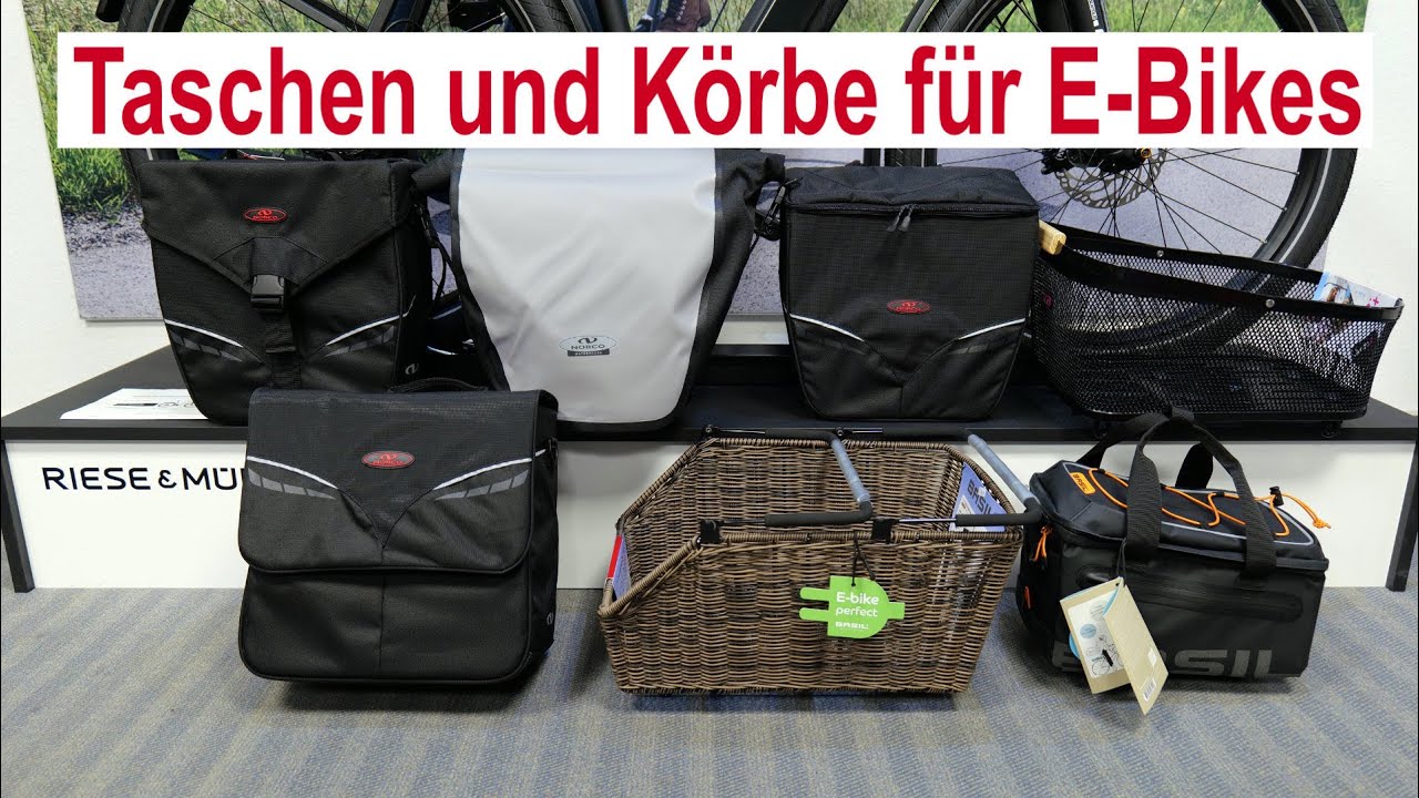Klickfix, Racktime und Basil MIK Körbe und Packtaschen für E-Bikes