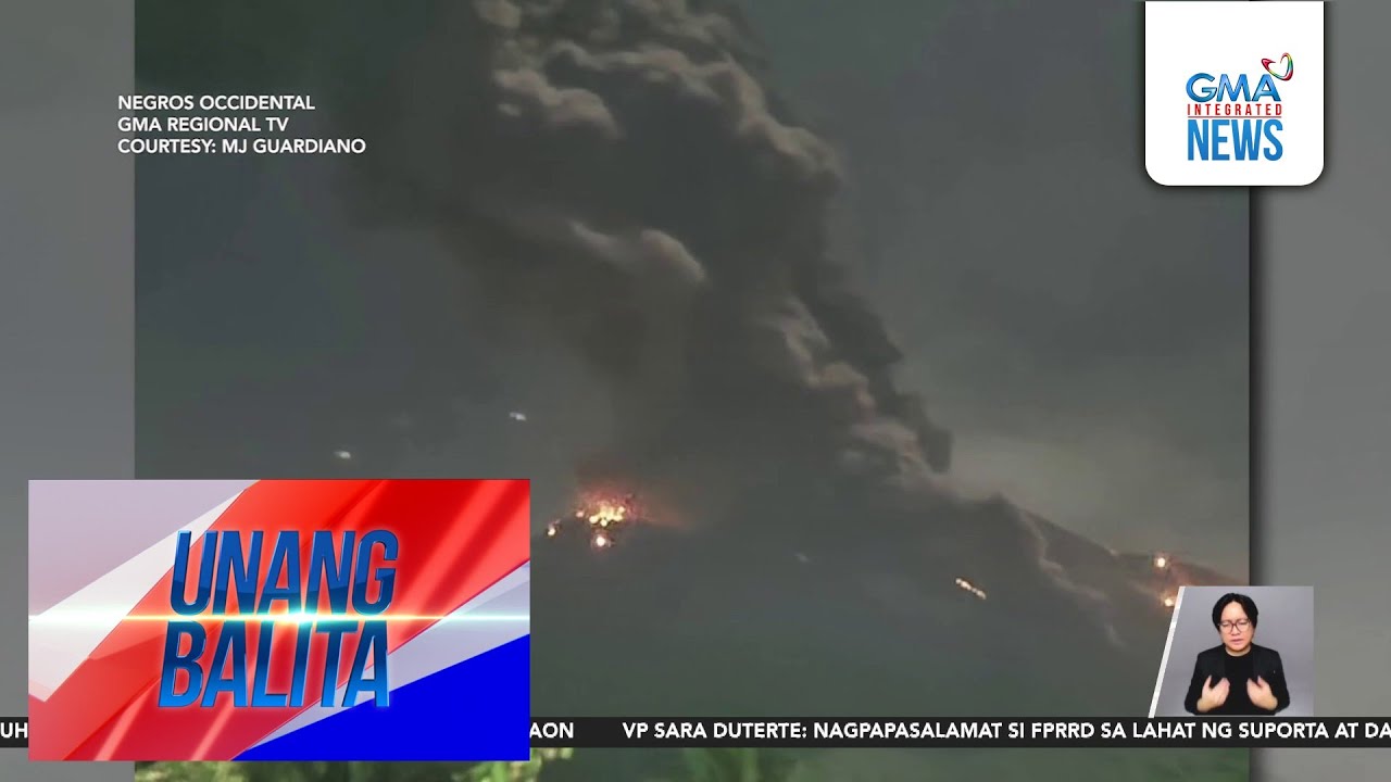 PHIVOLCS – Bulkang Kanlaon, muling pumutok kagabi; ashfall, naranasan sa... | Unang Balita