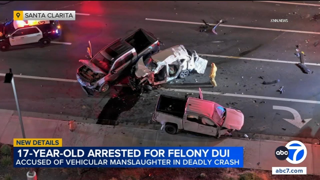 DUI suspect identified as 17-year-old after Santa Clarita crash kills couple, injures daughter