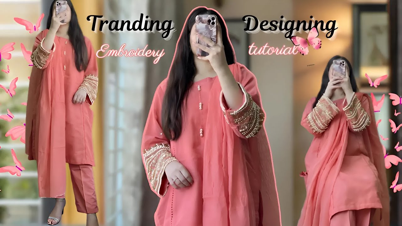 Self-Made Eid Special Design🌹Outfit With Hand Embroidery, Cutting And Stitching ✨
