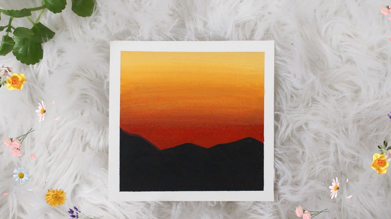 #14 akrilik boya ile geçiş renk geçişi color blending with acrylic daily art