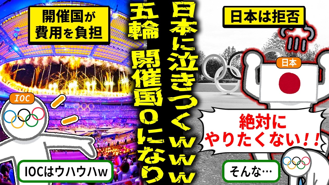 【実話】オリンピック開催希望国が０に、IOCは日本に泣きつくことにｗ【海外の反応・ゆっくり解説】