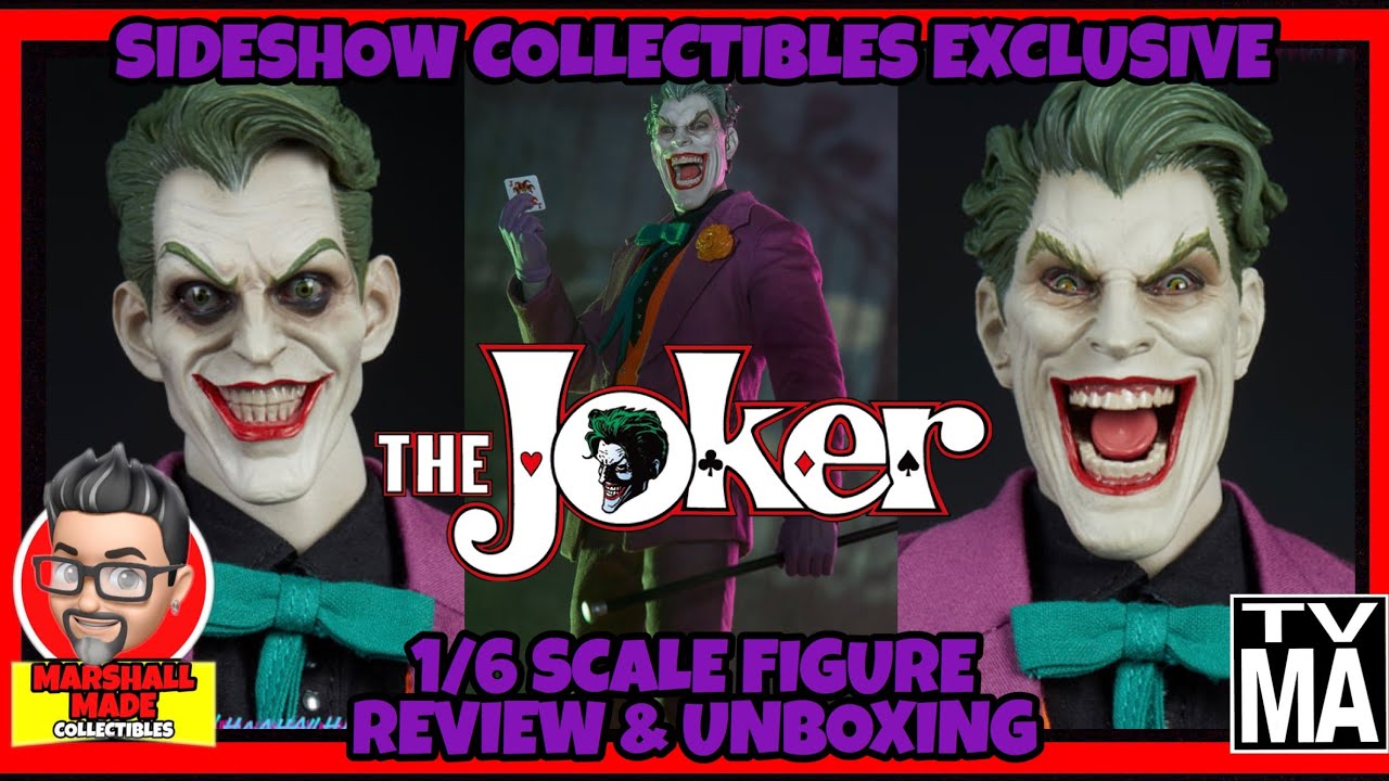 4K Sideshow Collectibles Exclusive Sixth Scale 1/6 Joker Figure Review and Unboxing