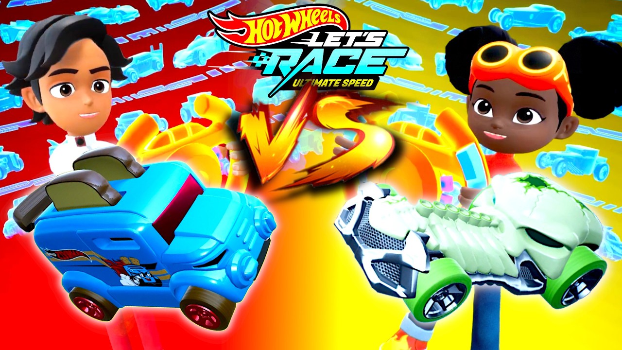 Hot Wheels Let's Race Ultimate Speed ​​– Axle с Roller Toaster против Spark с Skull Crusher