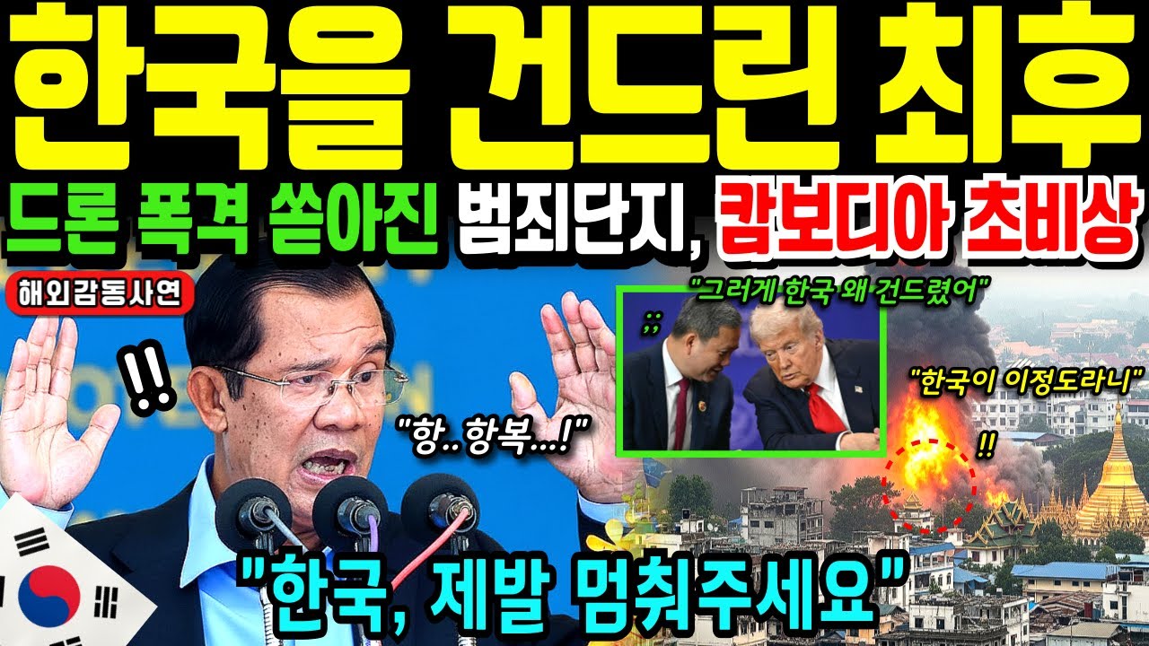 [해외감동사연] 한국인 건드린 캄보디아의 멸망, 한국 위해 뭉친 동남아 주변국 