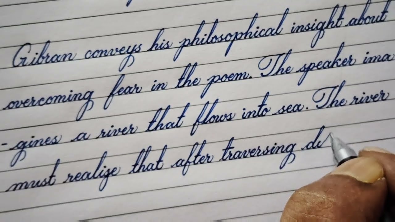 slanted cursive handwriting | neat English cursive handwriting | writing goals