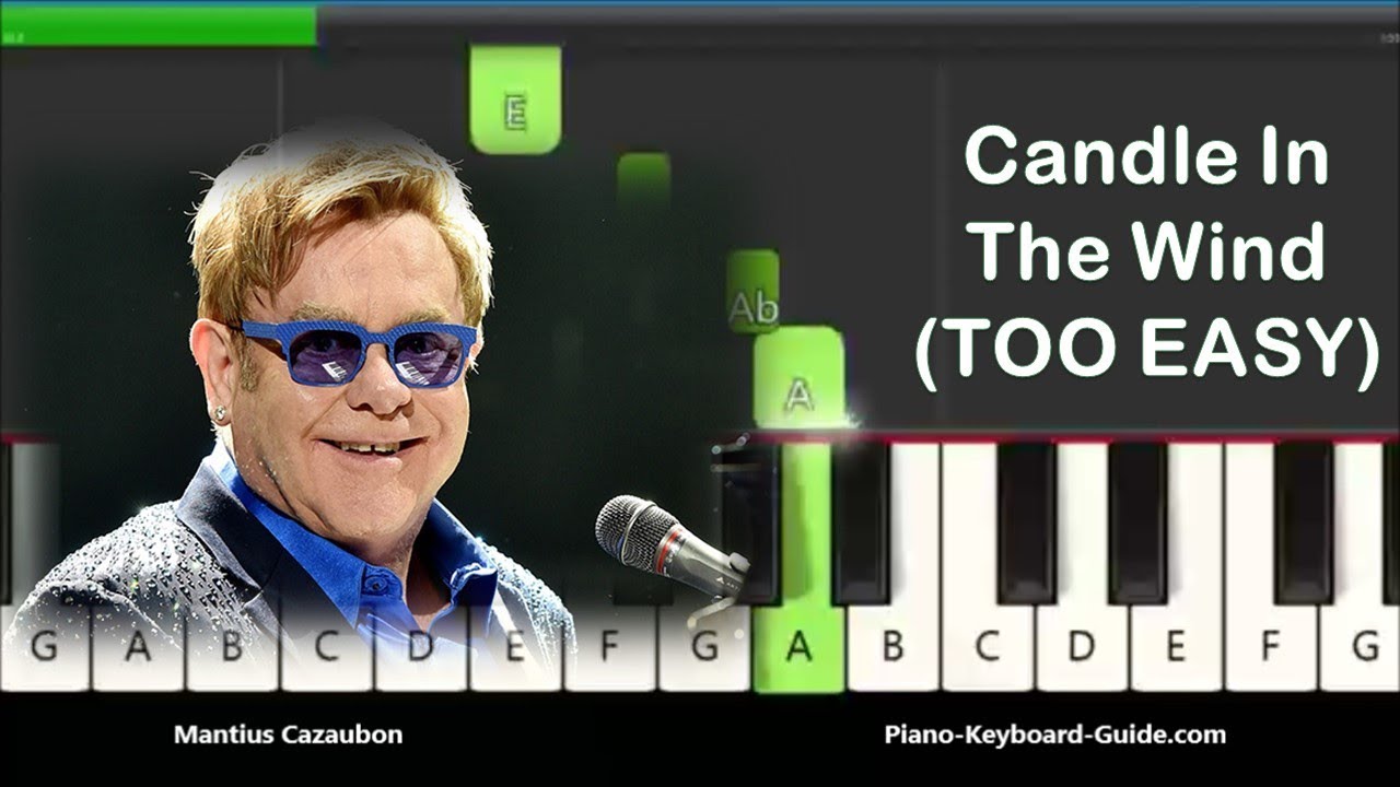 Elton John Candle In The Wind - Right Hand Slow Very Easy Piano Tutorial
