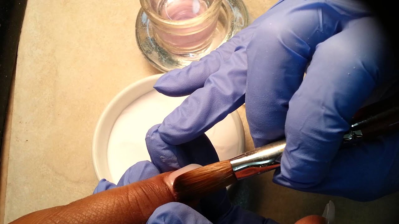 How to Acrylic Full Set Coffin Nail Shape.