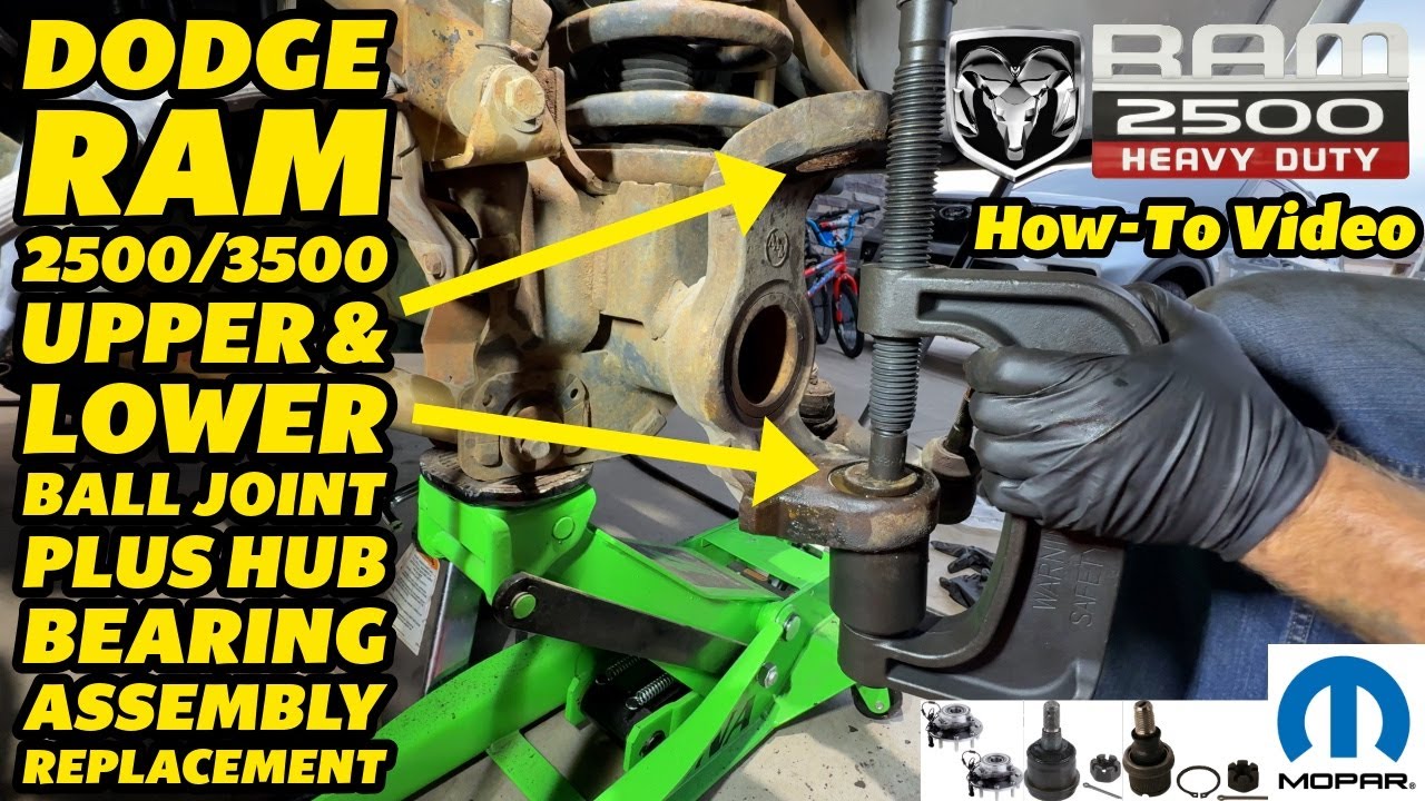 Dodge Ram 2500/3500 Upper & Lower Balljoints Plus Hub Bearing Assembly Replacement How-To