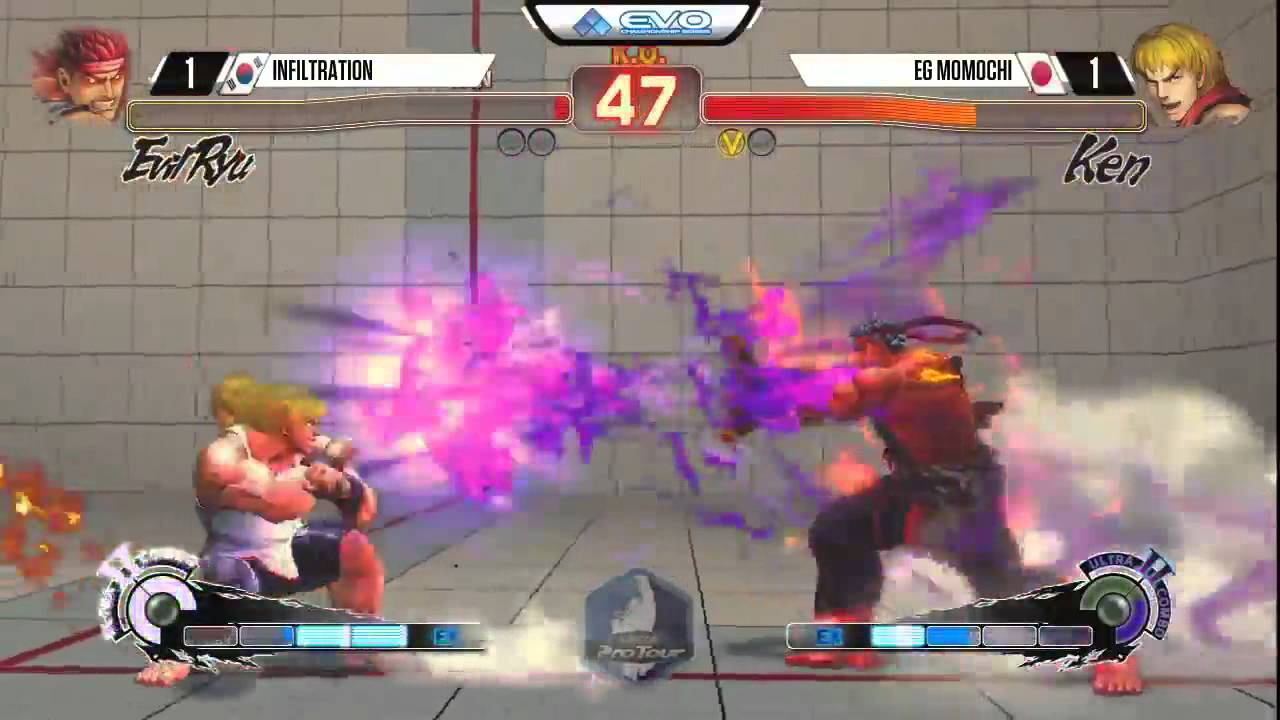 Infiltration (Evil Ryu, Abel) vs Momochi (Ken, Elena) - EVO 2015 USF4 - Top 8 Winners
