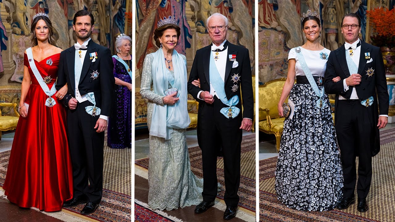 Swedish Royala family at dinner party - standing ovation from media