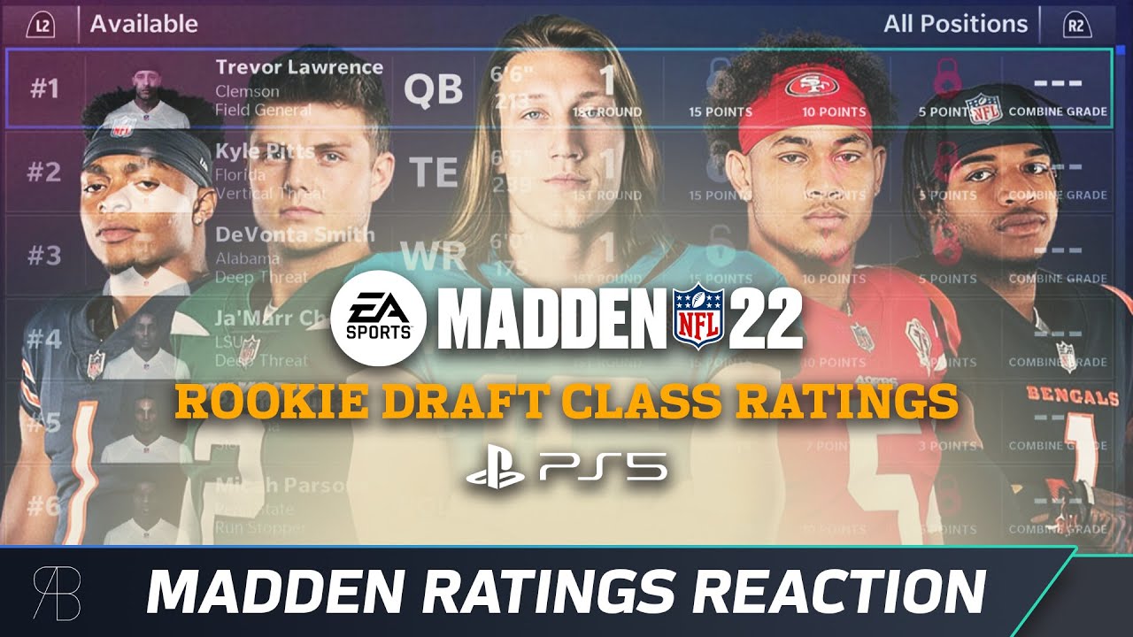 Reacting to Madden NFL 22 Rookie Ratings