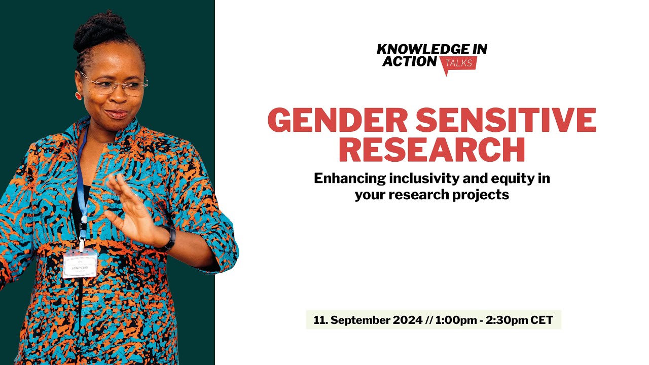 Gender sensitive research: Enhancing inclusivity and equity in your research projects