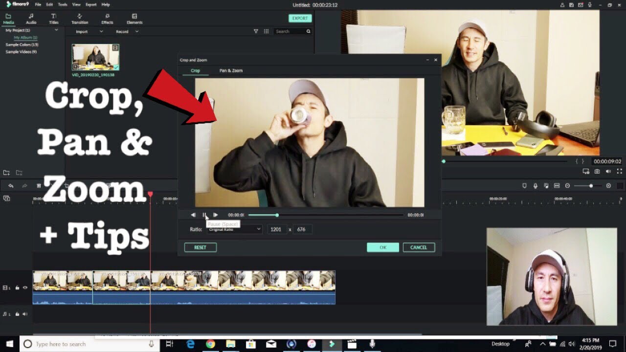 Filmora 9: HOW TO CROP, PAN & ZOOM + TIPS