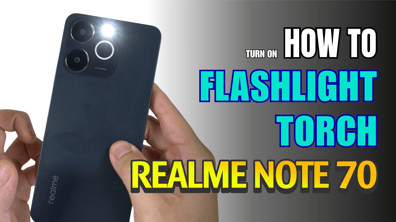 How to turn on Flashlight | Torch on Realme Note 70