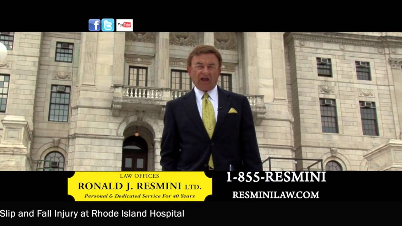Best Slip and Fall Lawyer in Rhode Island: Ronald J. Resmini Law Firm 1-855-RESMINI