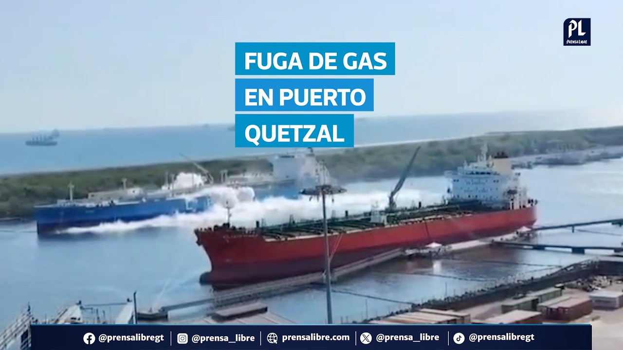 Fuga de gas en buque noruego en Puerto Quetzal obliga a activar protocolo y evacuar personal