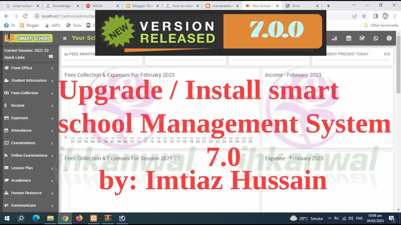 how to install smart school management system 7.o by #ihkanwal