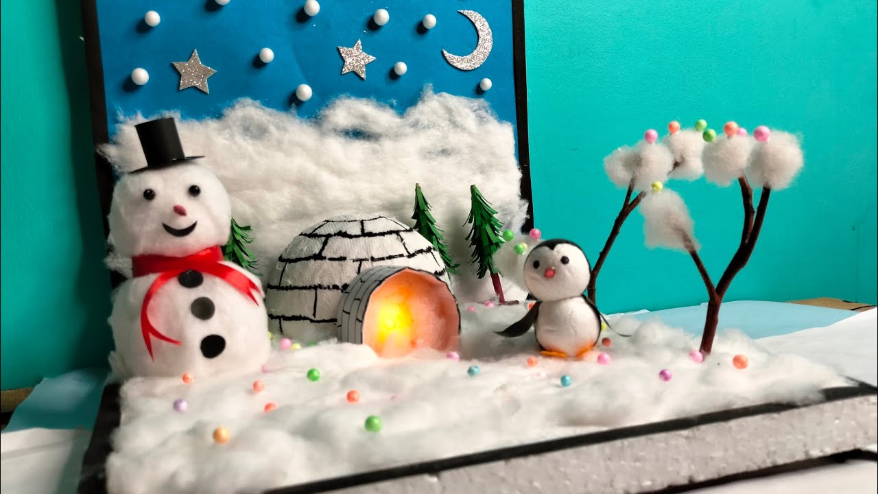 Igloo house making/Igloo making School Project/Igloo model/How to make igloo model/igloo