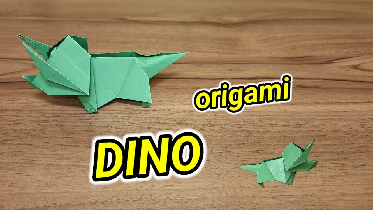 ORIGAMI dinosaurus, cara membuat dinosaurus dengan kertas
