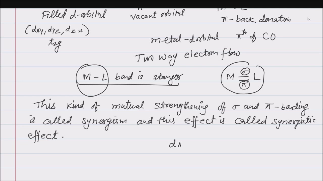 metal carbonyl / L-3 / synergistic effect / bonding in metal carbonyls