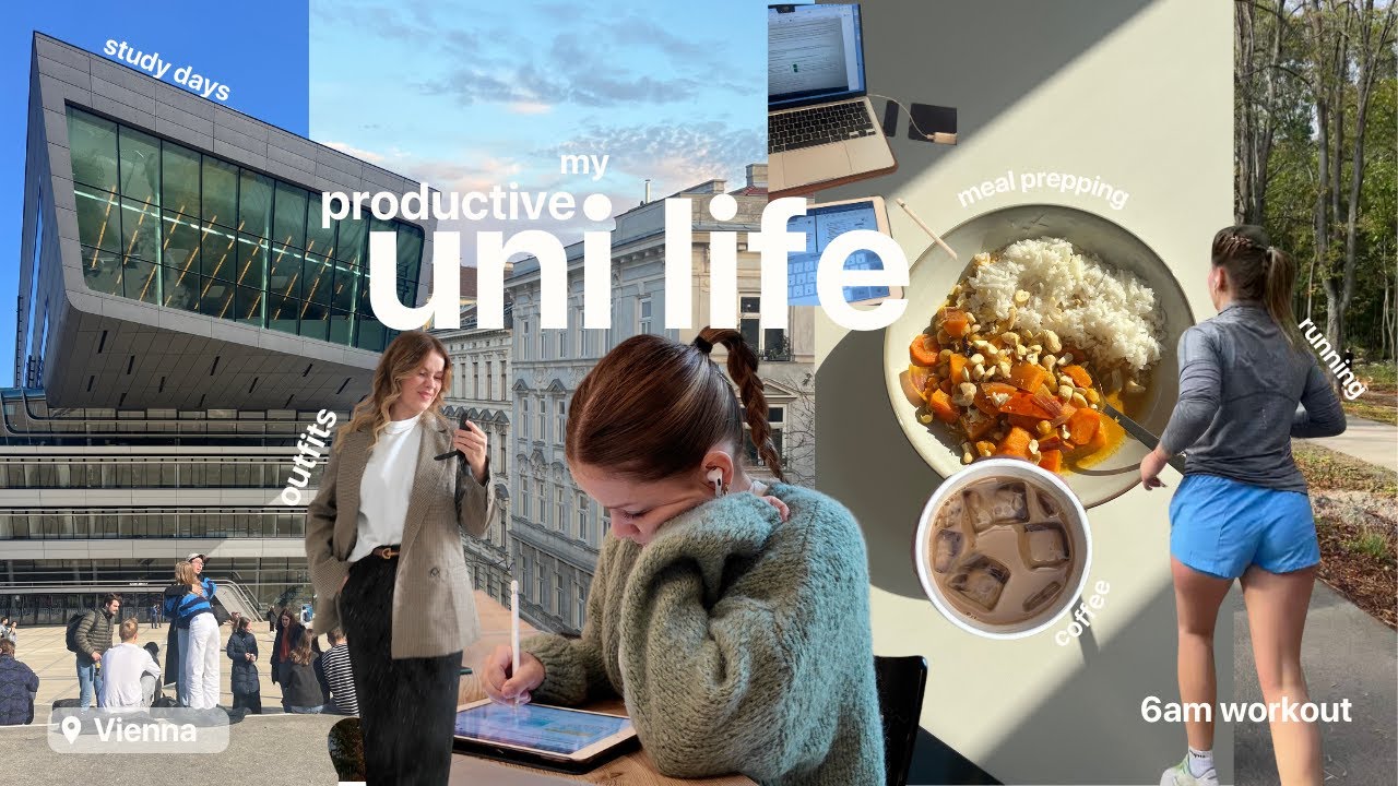 uni vlog living in Vienna | study, cook & run with me