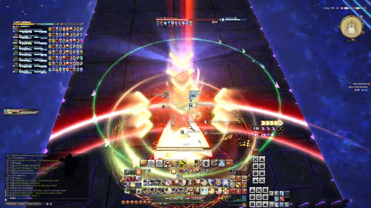 FF14 - EX7 Doomtrain Extreme - 8:00 KT - MNK PoV - [Team Trap and their Wipe Wagon]