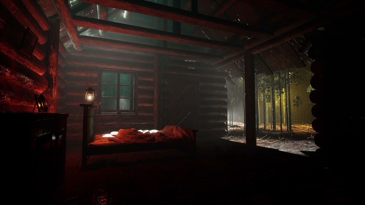 Lonely Rainy Hut | Dark 🖤 Immersive Ambient Soundscape for Deep Focus & Relaxation