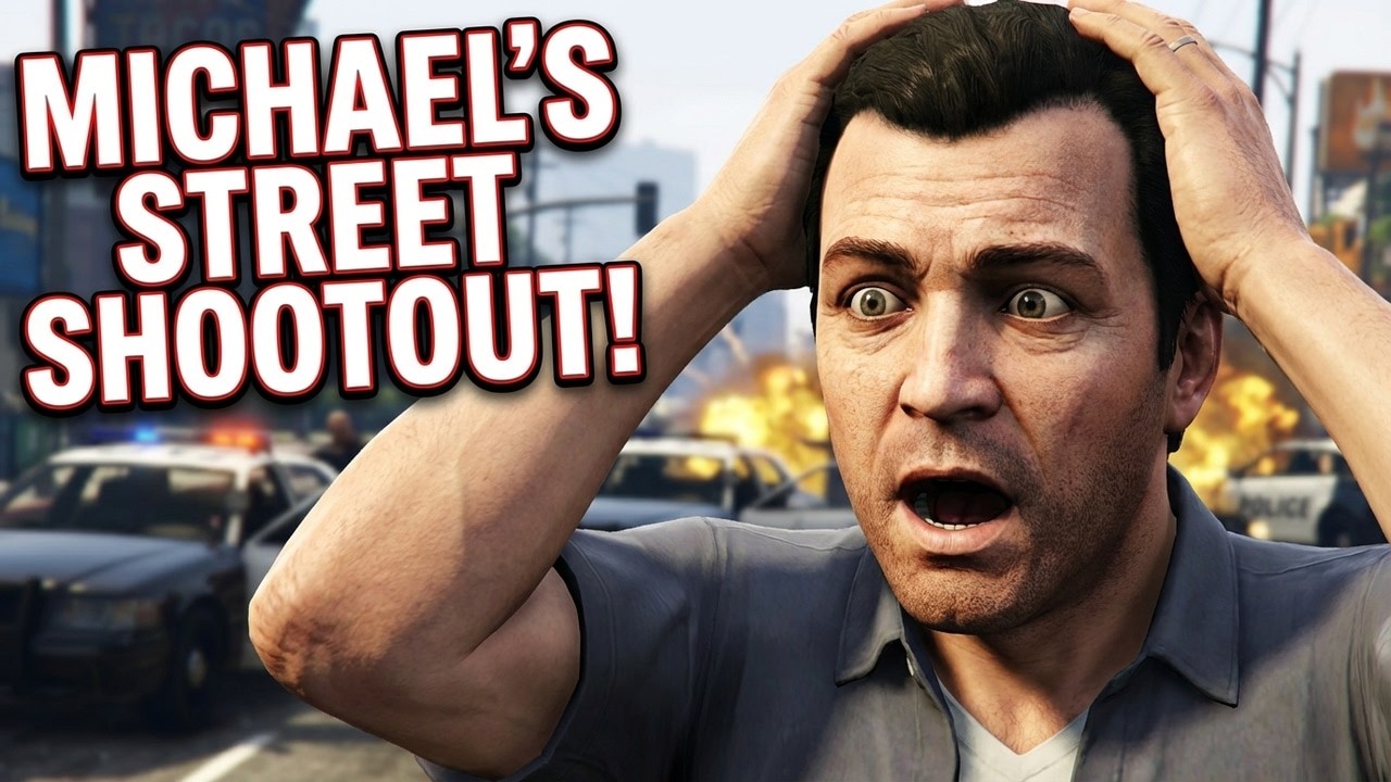 CHAOS in GTA5 | Michael's insane street shootout turns into total mayhem