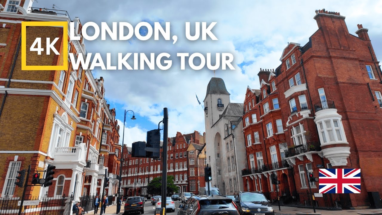 London 27-min 4K Walking Tour 🇬🇧 Knightsbridge & South Kensington in Autumn